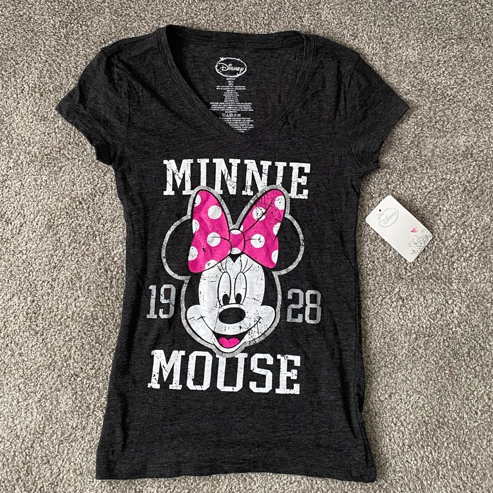 3 for $30 NWT Disney Minnie Mouse V-Neck Tee, Size Small